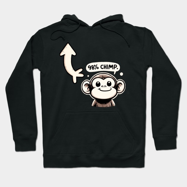 98 Percent little Chimp Hoodie by DoodleDashDesigns